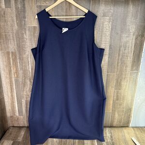 More Promises Navy‎ Dress Size 24 W Made In USA Vintage